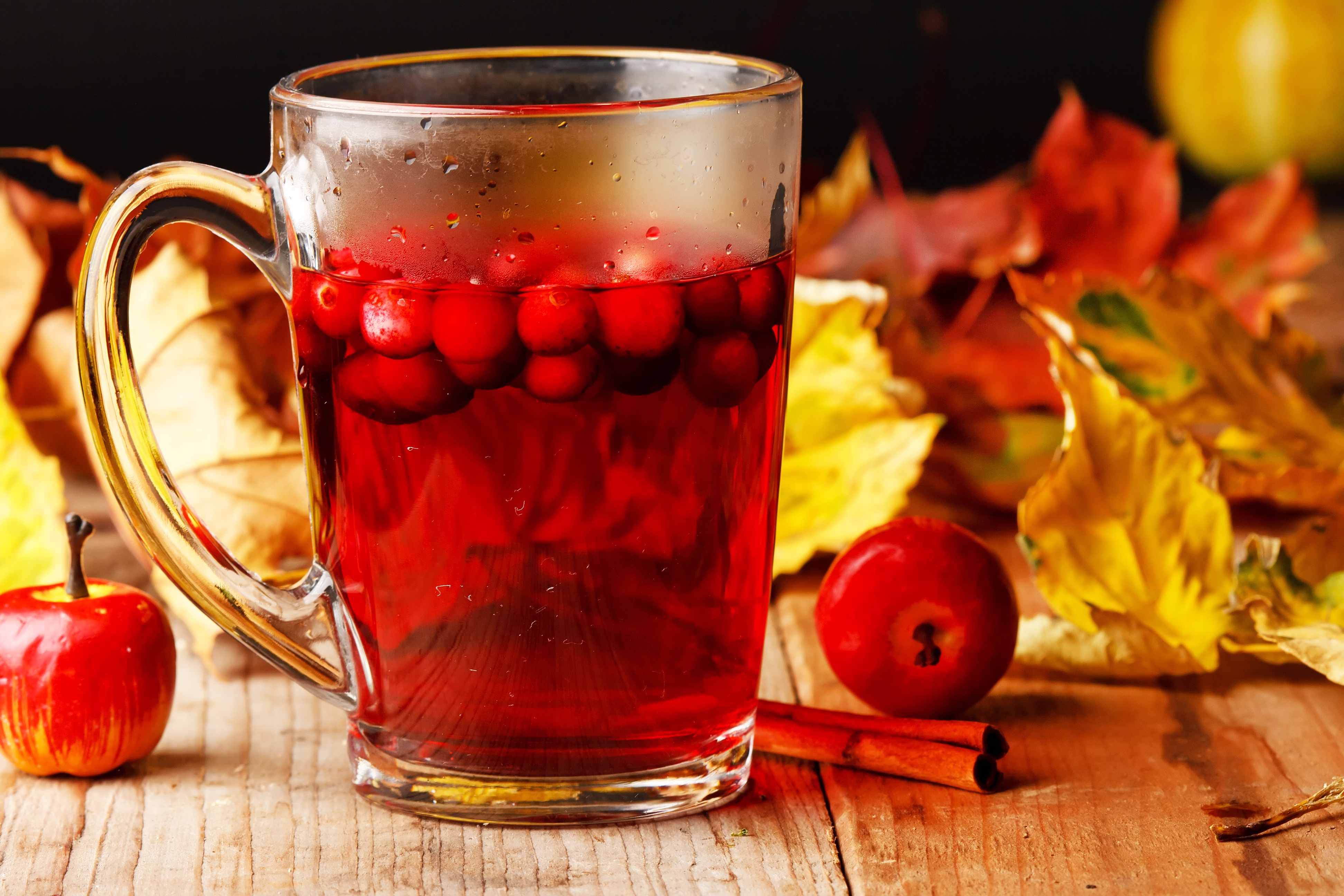 Drinkki Rubyred-karpalomehusta