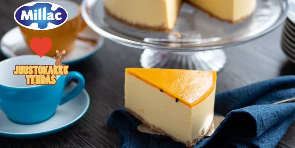 Juustokakkuja joiden valmistuksessa käytetty Millac -tuotteita