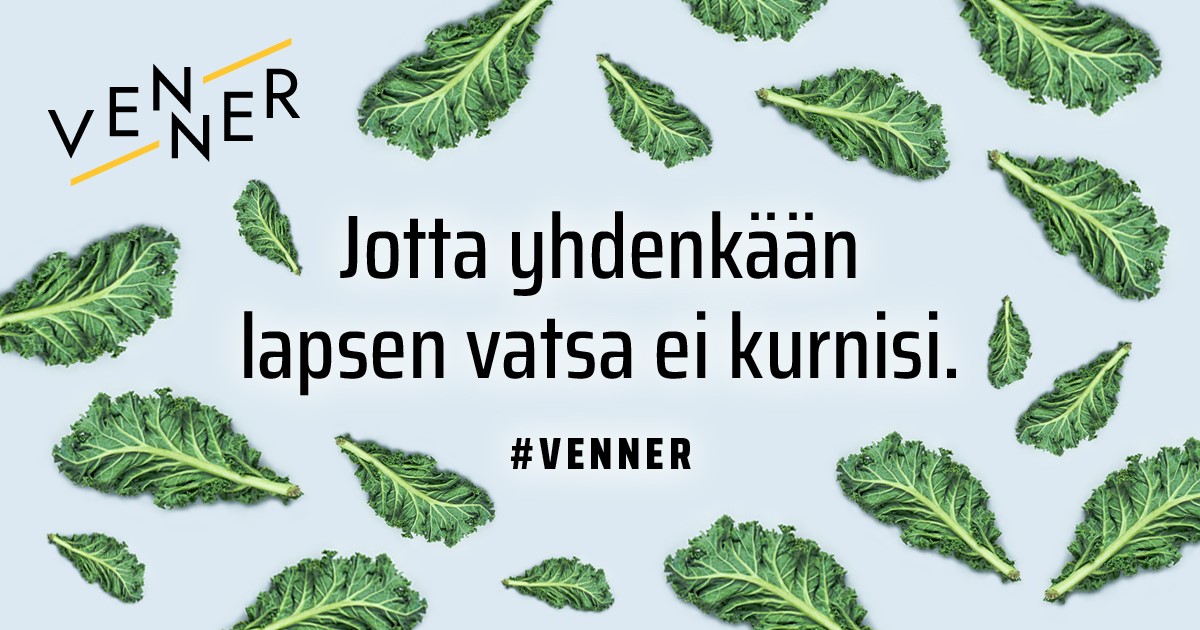 Venner ruoka-apu kampanjamainos
