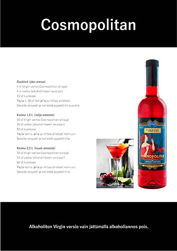 Modo The Virgin Series Cosmopolitan juomasekoitusohje